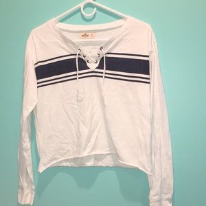 Lace Up Hollister Crop Top